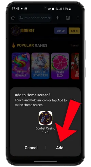 Adding Chicken Road game app download to the homescreen