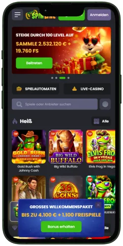 Spinline Menü öffnen Screenshot