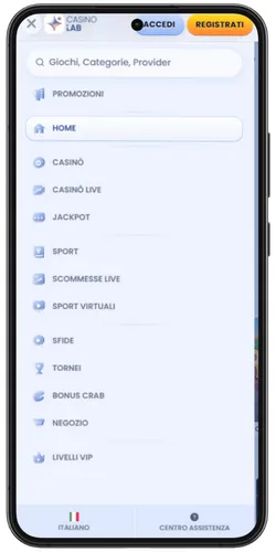 Trova il pulsante APP