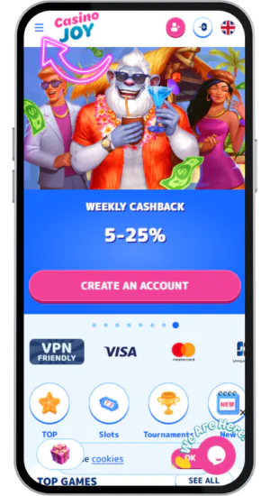 Chicken Road game app download button in menu
