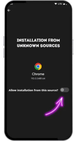 Android window asking if user wants to allow downloading the app