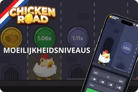 Moeilijkheidsniveaus in het spel Chicken Road app review