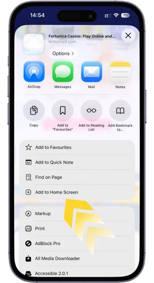 Voeg toe aan beginscherm