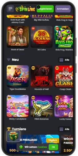 Spinline uber das neue Symbol starten