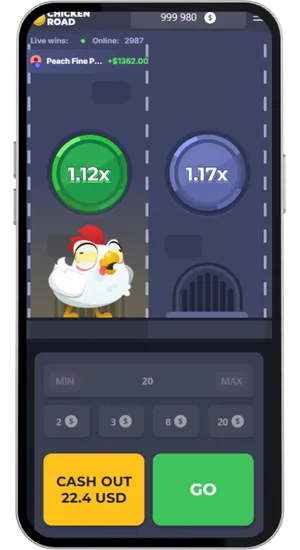 Il pollo avanza e il giocatore decide se incassare Chicken Road