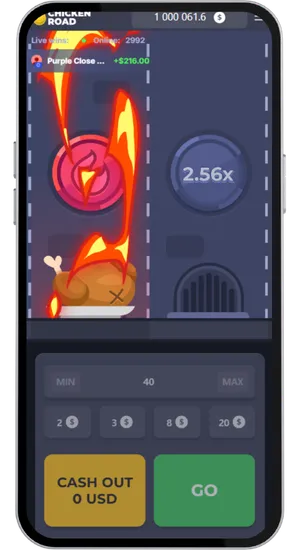 Il pollo finisce tra le fiamme e la partita termina Chicken Road